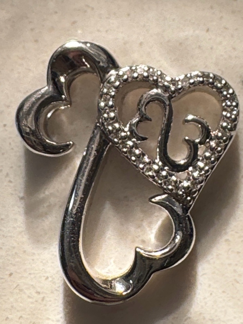 Jane Seymour Open Hearts Sterling Silver 925 Pendant – Peace, Love & Open Hearts